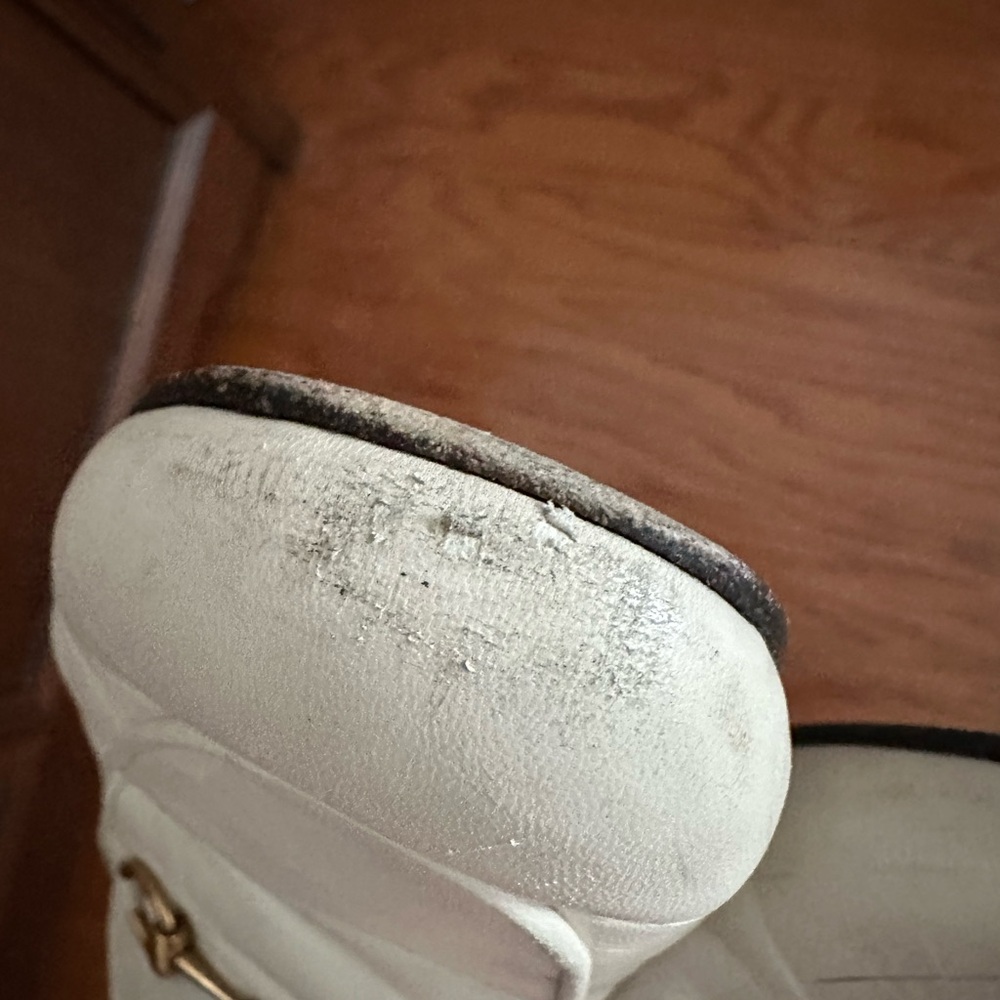 Gucci White Leather Horsebit Mules - Picture 3 of 8